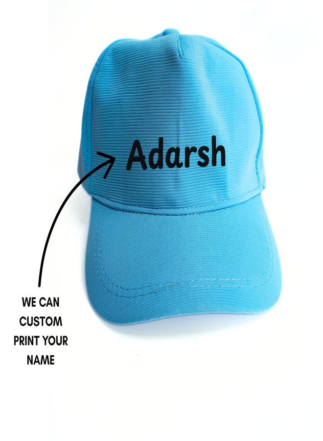 Gogirgit Custom Cap for Kids, Small Cap with Child Name Printed, Girls and Boys 3-12 Years (Blue) - Image 2